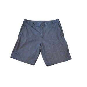 The North Face Shorts Mens 34 Gray Plaid Lightweight Stretch Hybrid Outdoor Hike